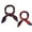 Red Blue&Red, variant on INSPIRE CHIC 2Pcs 50cm Women Satin Square Scarves Head Kerchief Hair Wrap Neck Scarf