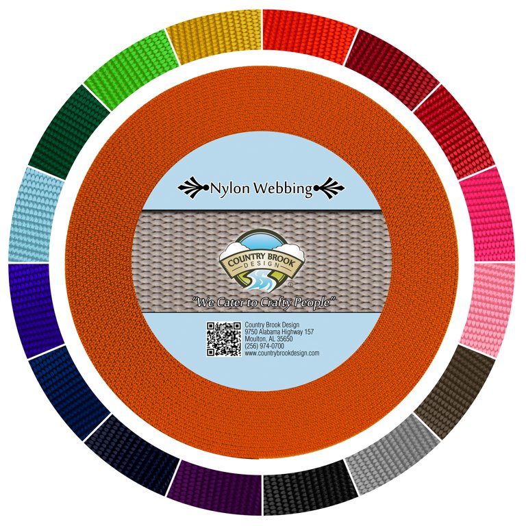 Country Brook Design® 1 1/2 inch Teal Heavy Duty Nylon Webbing, 5 Yards 