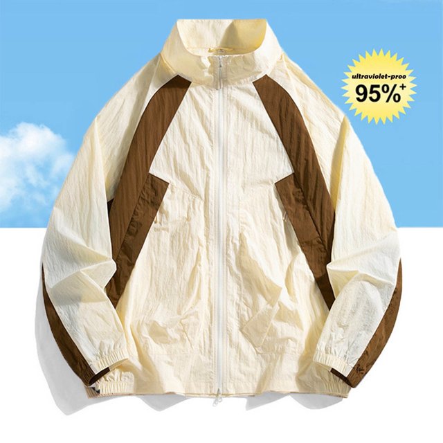 Blusa y camisa de manga larga con cuello alto para hombre, color liso, informal, resistente al sol, para exteriores, con bolsillo, manga raglán, blusa de manga larga con cuello alto, blusa de nailon p