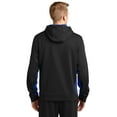 thumbnail image 2 of Sport-Tek Sport Wick Fleece Colorblock Hooded Pullover-XS (Black/ True Royal), 2 of 6