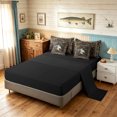 thumbnail image 5 of Manfei Minimalism Duck Camo Full Size Bedding Sets, Mid Century Camouflage Full Size Bed in a Bag, Terra Brown, Black Reversible, 7pcs, 5 of 6