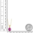 thumbnail image 2 of Gem Stone King 18K Yellow Gold Plated Silver Pendant with Chain Created Sapphire Moissanite (4.54 Cttw), 2 of 4