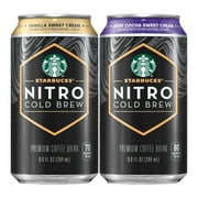 Starbucks Nitro Cold Brew Premium Iced Coffee Drink, Sweet Cream Variety Pack, 9.6 fl oz 8 Pack Cans