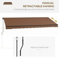 thumbnail image 4 of Outsunny&nbsp;16' x 10' Patio Retractable Awning Sunshade Shelter, Brown, 4 of 10