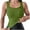Green, variant on Wensltd Women's Solid Color Sleeveless Square Collar Fashionable Tank Tops