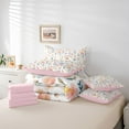 thumbnail image 6 of Homewish Pink Blue Flowers 7-Piece Twin Bedding Sets For Teens Boys Girls,Dreamy Princess Bedding Comforter Set,Spring Garden Breathable Sheet Sets,Luxury Bedroom Decor,Reversible, 6 of 8