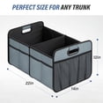 thumbnail image 2 of Simple Deluxe Car Trunk Organizer for Car,50L Large Capacity, Collapsible 2 Compartment Automotive SUV Accessories, 600D Waterproof Oxford Polyester & Non Slip Bottom, Reinforced Handle, Grey-Green, 2 of 7