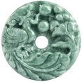 thumbnail image 4 of K-KED Natural Grade A Jade Jadeite Men Women Phoenix Flower Round Circle Pendant, 4 of 7