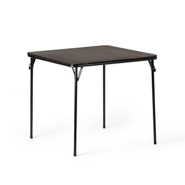 Homy Casa 34" Folding Card Table, Portable Wood Table Top for Party Picnics Games, Walnut
