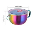 thumbnail image 2 of XKHZJL Microwave Ramen Bowl with Handles, Stainless Steel Bowl, Microwavable Mug with Lid Large Soup Cups for Ramen Noodle Cereal, 2 of 3