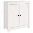thumbnail image 1 of vidaXL Sideboard White 70x35x80 cm Solid Wood Pine, 1 of 5