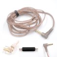 thumbnail image 3 of Cable de repuesto para auriculares, núcleo de cobre libre de oxígeno, clavija de contacto chapada en oro de 0,75 mm, conector acodado de 3,5 mm, 3 of 12
