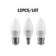 thumbnail image 2 of Bombilla Led para decoración del hogar, lámpara blanca cálida y fría, 12 piezas, 220V, C37, 3W-7W, E27, B22, E14, 2 of 4