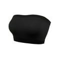 thumbnail image 4 of 2 Pack of Women's Bandeau Bra Basic Seamless Bra Crop Tube Top Bandeau Strapless Brarette Bra, 4 of 7