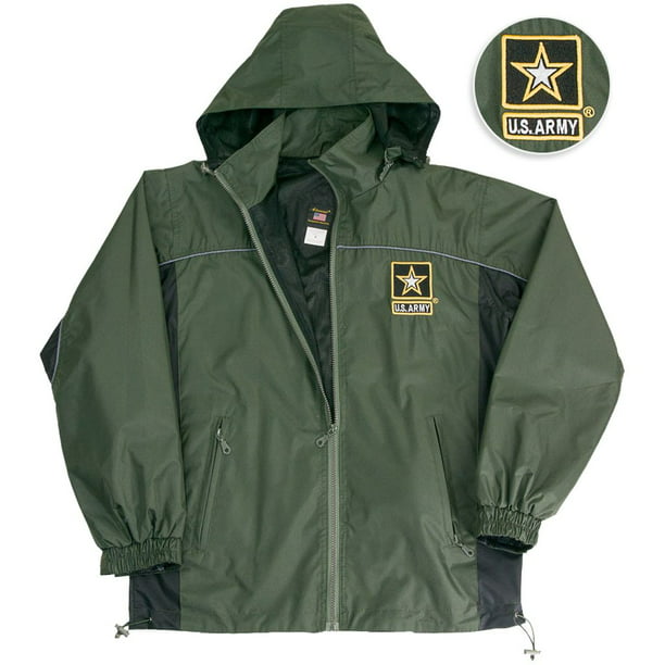 US Army Hooded Light Weight Wind Breaker Jacket - Walmart.com - Walmart.com