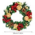 thumbnail image 2 of Traditional Advent Wreath Candle Holder with Ribbons Pine Cones, Christmas Candle Ring Centerpiece for Advent Calendar Season, Xmas Holiday Home Decor for Table Fireplace Mantel Decorations, 2 of 3