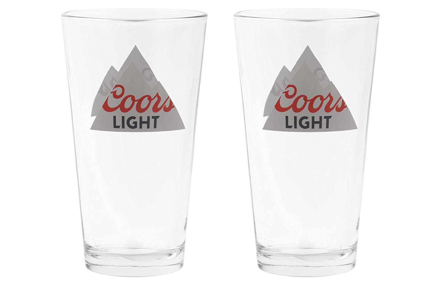 Light Pint Glasses Set of 2, Set of 2 Coors Light Beer Pint Glasses