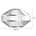 thumbnail image 4 of 1 Light Natural Chandelier 11 inch Pendant Lamp Hanging Light Fixture with Shade, 4 of 7