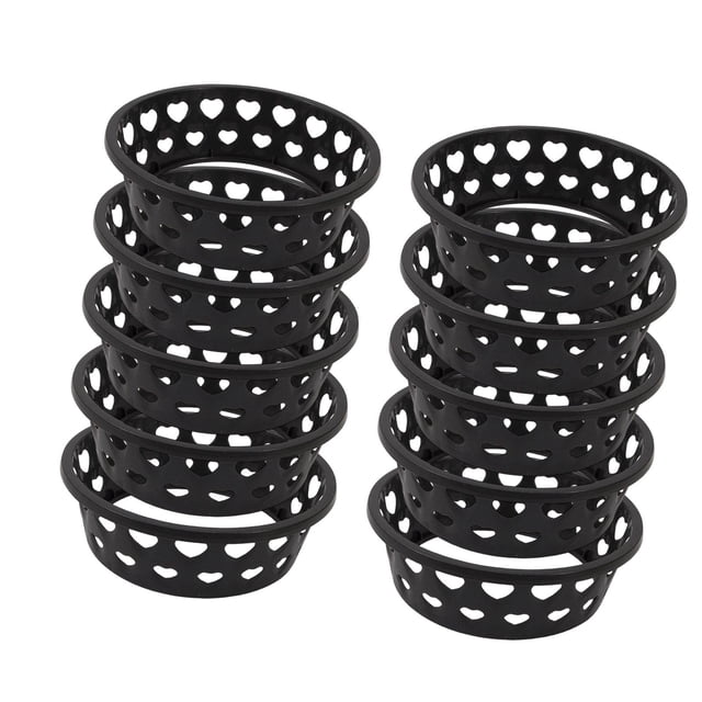 10 soportes redondos para sandías, expositor de frutas, base fija estable. Negro
