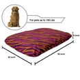 thumbnail image 2 of Safari Pet Bed, Colorful Animal Print Paintbrush Drawn Like Stripes and Strokes Pattern, Resistant Pad for Dogs and Cats Cushion with Removable Cover, 24" x 39", Plum Orange and Pink, by Ambesonne, 2 of 4
