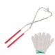 thumbnail image 1 of Pinzas para sumergir, herramienta de cerámica para bricolaje con agarre de plástico, pinzas para esculpir cerámica de acero inoxidable con soplado de esmalte de 360 grados para manualidades, 1 of 14