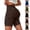 Coffee, variant on Workout Shorts Women for Women Butt Lifting High Waist Biker Shorts Flap Pocket Metal Detail Workout Yoga Gym Pants Black 2XL