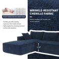thumbnail image 5 of Harper & Bright Designs Modern Modular Cloud Sofa, Chenille Sectional Sofa with Ottoman, U Shaped Convertible Sofa for Living Room, Dark Blue, 5 of 20
