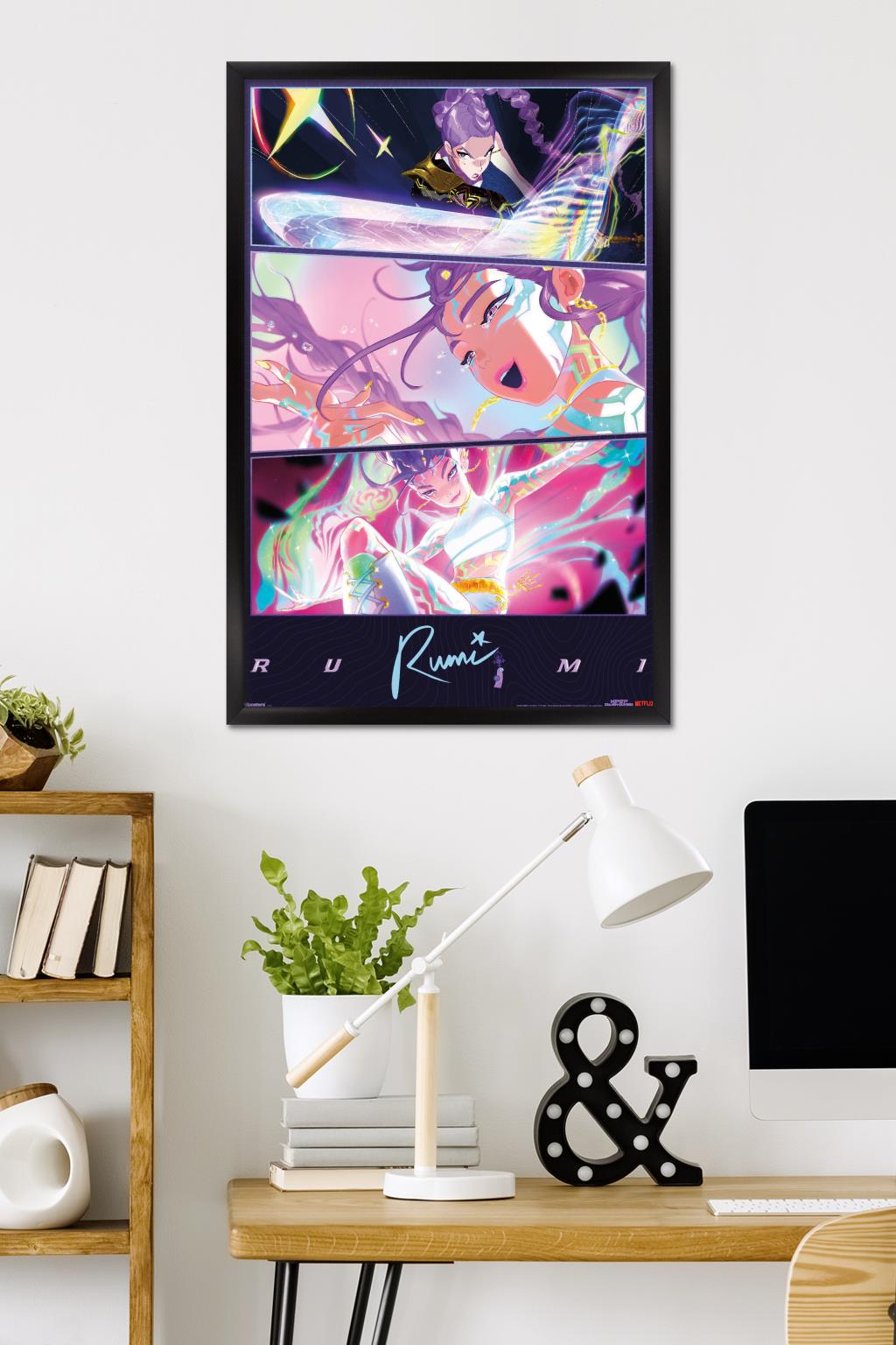 Poster Kpop Demon Hunters Sur Toile 40x60cm - Décoration Murale Moderne Pour Chambre, Salon Ou Bureau