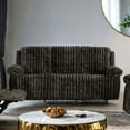 thumbnail image 2 of Furniture of America Gortier Transitional Fabric Adult Manual Reclining Sofa with USB, Brown, 2 of 8