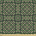 thumbnail image 2 of Abstract Upholstery Fabric by the Yard, Bicolour Design Oriental Inspired Motif with Rounds and Triangles Print, Decorative Fabric for DIY and Home Accents, Dark Sepia and Tan by Ambesonne, 2 of 5