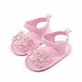 thumbnail image 4 of Otqutp Kids Fashion Shoes Baby Girls PU Leather Soft Open Toe Summer Sandals Flower Princess Flat Shoes For Summer, 4 of 8