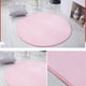 thumbnail image 2 of Cateissary Alfombra redonda de felpa de 60cm, grande, antideslizante, gruesa, de forro polar Coral, para dormitorio, salón, baño, estilo Simple, Decoración del hogar Caqui, 2 of 6
