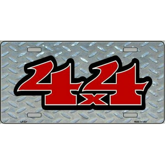 4 X 4 Diamond Back Novelty License Plate