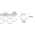 thumbnail image 3 of 12 pegatinas de pared 3D con espejo hexagonal acrílico extraíbles para decoración del hogar Plata 40x23mm, 3 of 7