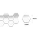 thumbnail image 3 of 12 piezas/juego de pegatinas de pared de espejo acrílico hexagonales 3D DIY pegatinas de pared artísticas para sala de estar Plata 40x23mm, 3 of 7