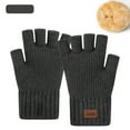 thumbnail image 2 of RXMEKW Men's Gloves, Winter Knitted Velvet Double-Layer Warmth, 2 of 3