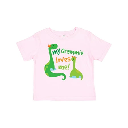 

Inktastic My Grammie Loves Me Grandson Dinosaur Gift Toddler Boy Girl T-Shirt