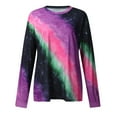 thumbnail image 5 of Babysbule Womens Tops Long Sleeve Women's Fashion Printed Loose T-shirt Long Sleeves Blouse Round Neck Casual Tops, 5 of 6
