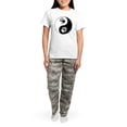 thumbnail image 4 of CafePress - Wolf Therian Ying Yang Women's Light Pajamas - Women's Short Sleeve Print T-Shirt and Pants Light Cotton Pajama Set, 4 of 7