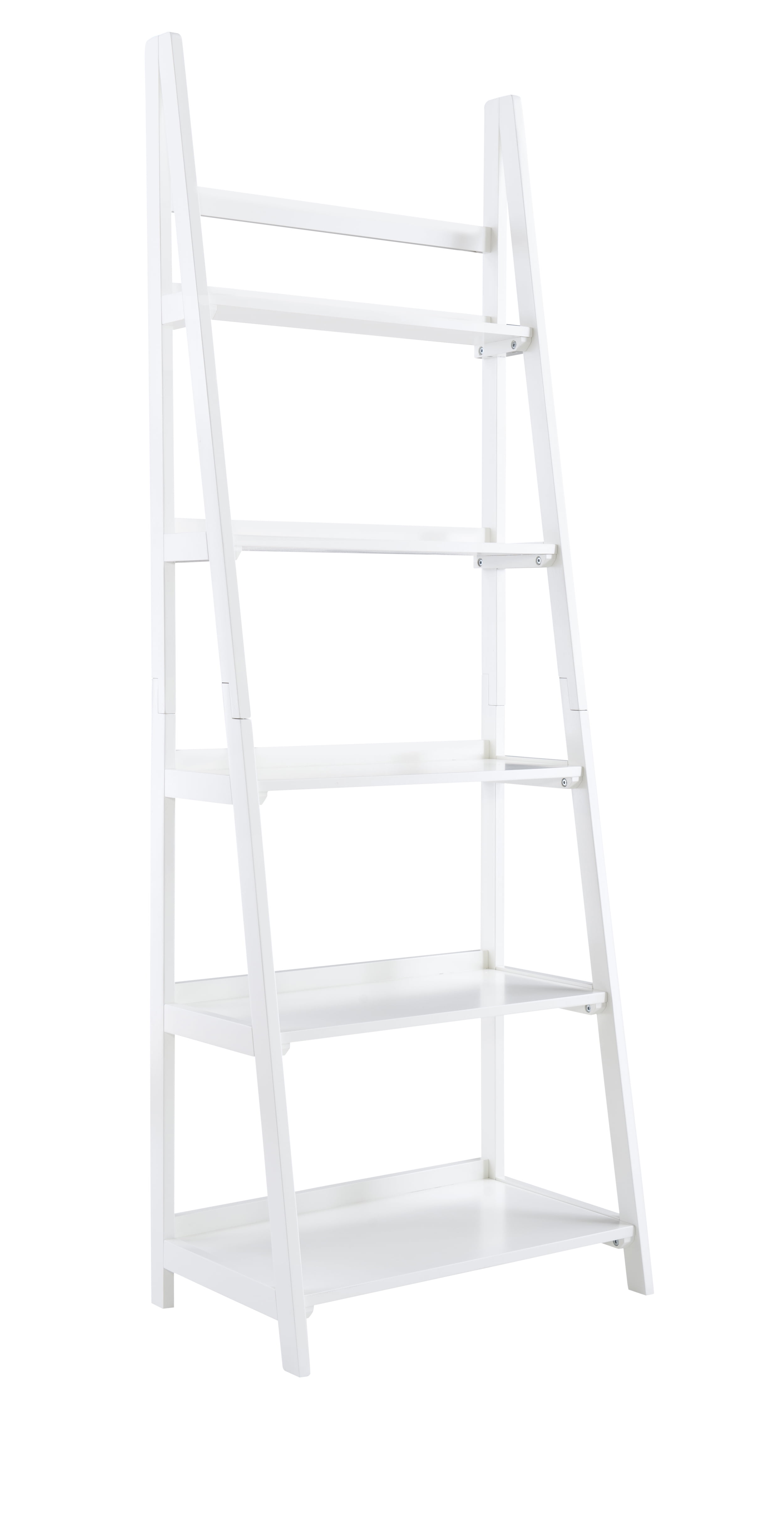 Linon Ashville 5-Tier Ladder Bookcase, White