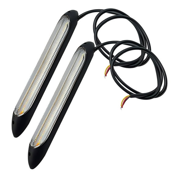 Raindrops 2pcs Daytime Running Light Strip Car LED Turn Signal Light Daytime Running Lamp