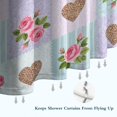 thumbnail image 6 of Pioneer Flower Floral Print Pattern Shower Curtain 84”x72", Bathroom Decorative Shower Curtain Set with 12 Hooks, Waterproof Washable, 6 of 6