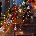 thumbnail image 5 of Color Changing Christmas Star Window Lights, Quntis Battery Operated 76LED 9 Stars Christmas Curtain Lights with Timer and 8 Modes, Star Lights Indoor for Bedroom Wall Diwali Christmas Decorations, 5 of 8