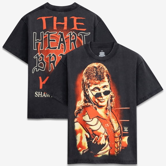 Men's Ripple Junction Black Shawn Michaels Heartbreak Kid Jumbo Text Graphic T-Shirt