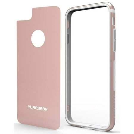 Puregear Blush Rose Gold Glassbak 360 Bumper Frame Case Cover With Back Rear Tempered Glass Panel For Apple Iphone 8 Plus 7 Plus 6 Plus Walmart Canada