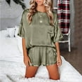 thumbnail image 4 of Kiplyki New Arrivals Sleepwear for Women Fashion Two Piece Silk Solid Sleepwear Nightwea Soft Casual Pajamas Sets, 4 of 4
