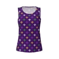 thumbnail image 6 of Sigee Purple Mardi Gras for Women's Workout Tank Top,Running Tank Tops,Sleeveless Gym ClothesMedium, 6 of 8