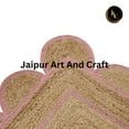 thumbnail image 2 of Jaipur Art And Craft Indian Hand Braided Pink Rectangle Jute Area Rug for Indoor (4x6 Sq ft), 2 of 6