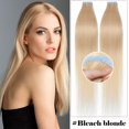 thumbnail image 3 of SEGO 40 Pcs Tape in Hair Extensions 100% Real Remy Human Hair Double Side Skin Tape Straight Silky Hair Clearance Black/Blonde/Red, 3 of 9
