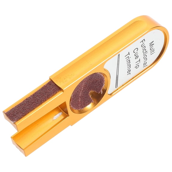 FRCOLOR Multifunctional UShaped Aluminum Pool Cue Tip Shaper for Repair and Maintenance Golden